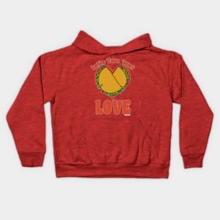 Taco Bout Love Funny Food Cartoon Slogan Kids Hoodie